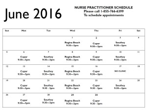 Nurse Practitioner Calendar June 2016